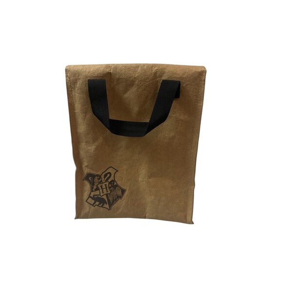 Harry Potter Owl Post Lunch Bag Hogwarts Letter Insulated Brown 10.5" x 8" x 4.5 - Picture 2 of 5